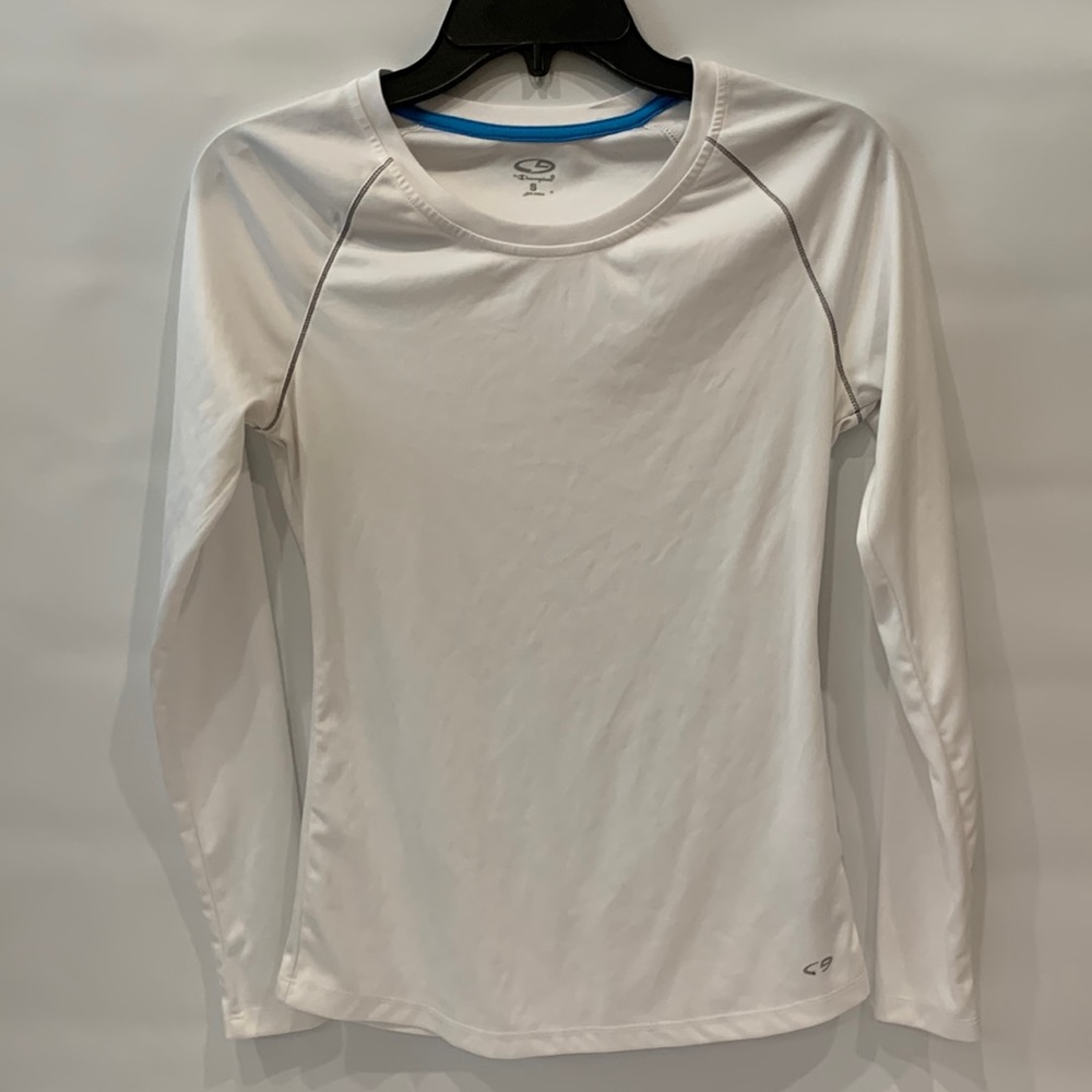 Champion long sleeve shirt, size small, lightweight, white